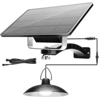 MUPOO LED Solarleuchte Solar Hängelampen für Außen,Solar Pendelleuchten, 1 Solarmodul zu 1 Lampe, LED-Solarleuchten mit 1/2/3/4 Kopf,IP65 Wasserdicht