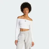 adidas Originals Langarmshirt ESSENTIALS RIB OFF SHOULDER LONGSLEEVE (1-tlg)