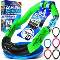 Nextcover Kettenschloss Fahrradschloss mit Zahlencode - Sicherheitsverschluss