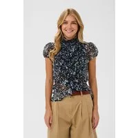 Saint Tropez Rüschenbluse LiljaSZ Crinkle SS Shirt Kunstfaser, Regular fit
