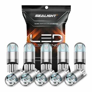 SEALIGHT Pack of 10 LED Bulbs T10 2835 Dome Light Width Lights Signal Lights 60LM Brightness Instrument Lights