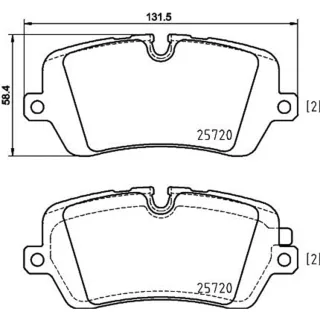 Hella Bremsbel?ge hinten Land Rover Defender Discovery Range 8DB355020-361