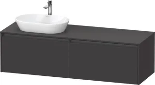 Duravit Ketho.2 Konsolenwaschtischunterbau wandhängend Graphit Supermatt 1600x550x459 mm - K24889L80 K24889L80800000