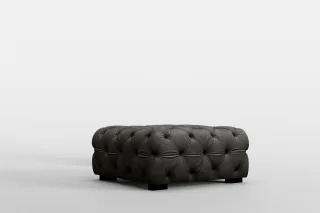 Polsterhocker Designerhocker Sitzhocker NATALIE in Stoff Riviera Anthrazit
