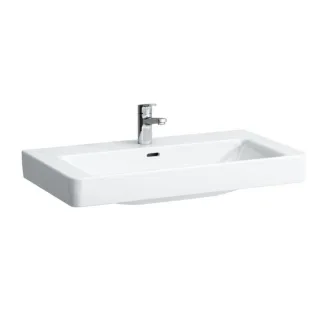LAUFEN Pro S Aufsatz Waschtisch 8169650001091 85x46cm, weiß, mit Überlauf, ohne Hahnloch