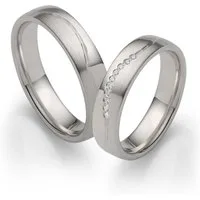 Firetti Trauring Schmuck Geschenk Silber 925 Hochzeit Ehering Partnerring "LIEBE", Made in Germany - wahlweise mit oder ohne Zirkonia