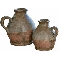 Mirabeau Tischvase Vase 2er Set Henriette antikbraun