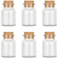 Ankerkraut Gewürzbehälter Leeres Korkenglas, klein, Glas + Korken, (6-tlg), mit Korken