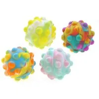 ELLUG Spielball 4er Set Pop it Ball in Farben Ø7cm, Antistressball Spielzeug