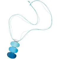 COLLEZIONE ALESSANDRO Lange Kette Asmara, Anhänger bestehend aus drei ovalen Holzperlen