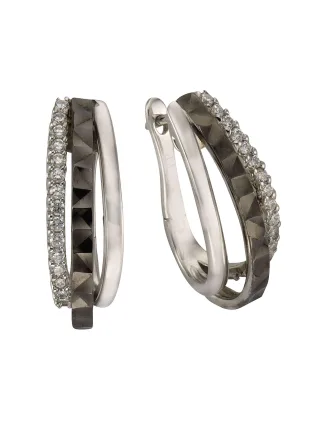 Celesta Silber Ohrringe Silber 925 rhodiniert mit Zirkonia weiß