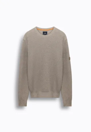 State of Art - Mouliné-Pullover mit Struktur braun - Gr. - XL