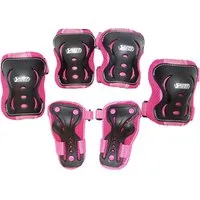 Best Sporting Protektoren-Set Gelenkschützer-Set M für Kinder von 7–11 Jahren (Gelenkschützer-Set, 2 Knieschoner, 2 Ellenbogenschoner und 2 Handgelenkschoner), PP-Hartschalen, PU-Polsterung, Klettverschlüsse, 6-teilig, elastisch