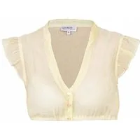 MarJo Dirndlbluse Dirndlbluse Waldbrunn Flügelarm zitrone