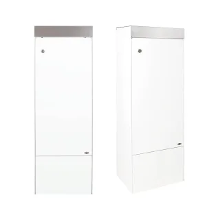 Paketbox weiß, RENZ Edge, Weiß, 382 x 1152 x 322 mm, freistehend, verzinkter Stahl