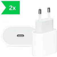 PlugUp 20W USB-C Ladestecker Schnellladegerät Power Adapter Smartphone-Ladegerät (2220 mA, 2-tlg., Für iPhone X XR XS 11 12 13 14 15 16 17 Pro Max Air SE iPad AirPods, Fast Charging - Schnelles Laden mit 20W - Unterstützt Power Delivery)