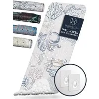 Homerella Badematte rutschfest 100% BPA frei inkl. 2 Haken zum Aufhängen 100x40cm, Antirutschmatte Badewanne hautsensitiv & schimmelresistent