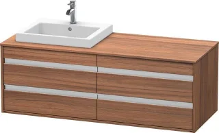 Duravit Ketho Konsolenwaschtischunterbau wandhängend Nussbaum Matt 1400x550x496 mm - KT6757L7979 KT6757L7979