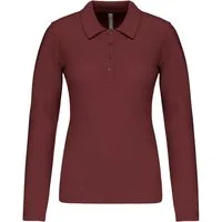 Kariban Langarm-Poloshirt Damen Langarm-Polohemd. Baumwollpiqué