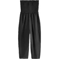Next Jumpsuit Bandeau-Jumpsuit mit Raffung + Barrel-Bein (1-tlg)