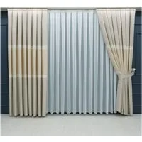 Gardinen by Justyna Vorhang Komplett-Set Vorhang Beige – Falten mit Store (5 St), Kräuselband, halbtransparent, Fertiggardine, Halbtransparent, Faltenband, Komplett-Set, Pflegeleicht