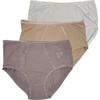 Toker Collection® Hüftslip Hipster "Sabrina" mit Glitzerapplikation 3 Stück (Packung, 3er Pack) Kontrastnähte im Vorderteil