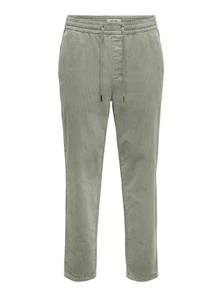 ONLY&SONS - ONSLINUS TAP CORDUROY 0185 PANT NOOS Castor Gray - Gr. - L