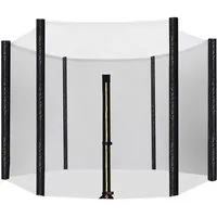 SONGMICS Trampolinnetz Sicherheitsnetz für Trampolin, Schutznetz für Gartentrampolin, schwarz, für Ø 244 cm runde Trampoline, Ersatznetz für 6 gerade Stangen
