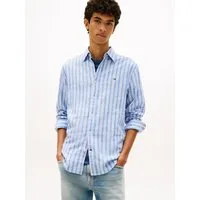 Tommy Jeans Langarmhemd REGULAR LINEN MIX STRIPES Regular fit mit Streifenmuster