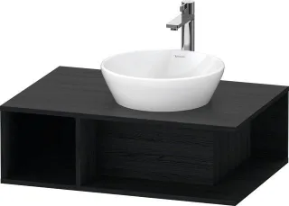 Duravit D-Neo Konsolenwaschtischunterbau wandhängend Eiche Schwarz Matt 800x550x260 mm - DE495801616 DE495801616