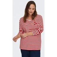 ONLY CARMAKOMA Langarmshirt CARBODIL L/S O-NECK BLOUSE JRS Materialmix, slim fit