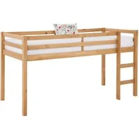 OTTO home Hochbett Alpi aus schönem massivem Kiefernholz, Außenmaßenbreite 103 cm