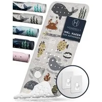 Homerella Badematte rutschfest Kinder - 100% BPA frei Inkl. 2 Haken zum Aufhängen 100x40cm, Antirutschmatte Badewanne Baby hautsensitiv & schimmelresistent, Badewannenmatte rutschfest & waschbar