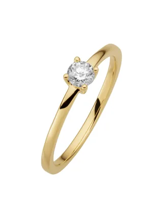 Orolino Ring 585/- Gelbgold glanz 1 Brill. 0,25ct. H/P2