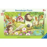 Ravensburger Verlag GmbH Puzzle Kinderpuzzle 15 Teile - Lustige Gartentiere, Puzzleteile
