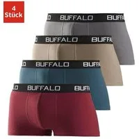 Buffalo Hipster (Packung, 4-St) knapp sitzende Boxershorts mit Kontrastbund aus Baumwollmischung