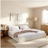 IDIMEX Polsterbett LATINI, Bett 160x200 cm mit Kopfteil höhenverstellbar und Lattenrost Hellgrau