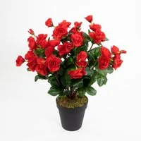 Kunstblume Azalee 40cm im Topf ZF Kunstpflanzen Kunstblumen künstliche Pflanzen Blumen, Seidenblumen Roß, Höhe 40 cm, Rot