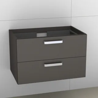 Artiqua 414 Waschtischunterschrank für Venticello 41048J, 41048L Stahlgrau Metallic, 414-WU2L-V104-7 414-WU2L-V104-7141-88