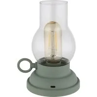 GLOBO LIGHTING LED Tischleuchte PETRO, Dimmer, Dimmfunktion, Ein-/Ausschalter, mehrere Helligkeitsstufen, LED fest integriert, Warmweiß, Akkutischleuchte, mobile Leuchte, Petroleumlampen-Design