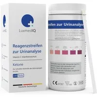 LuxmedIQ Keton-Teststreifen - präziser Keto Test im Urin, 100-St., Zur Überwachung der Ketose bei Keto Ernährung oder Diät