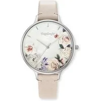 Engelsrufer Quarzuhr Flower ERWA-FLOWER2-LBE1-LS, Armbanduhr, Damenuhr, Lederarmband, analog