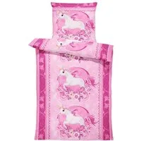 One Home Bettwäsche Unicorn, Mikrofaser, 2 teilig, mit Magic Einhorn