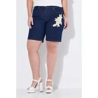 MIAMODA 5-Pocket-Jeans Jeans-Shorts weites Bein Patch 5-Pocket