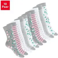 celodoro Basicsocken Süße Damen Eco Socken mit Motiv (10 Paar) Regenerative Baumwolle