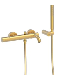 Tres Einhebel Wannenmischer Anti Kalk Handbrause Einstellbarer Brausehalter , 26117001OM 26117001OM