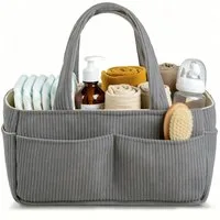Zaewry Aufbewahrungskorb Windelaufbewahrungskorb, Cordwindeltasche, Weiche Wickeltasche, multifunktionaler Aufbewahrungskorb