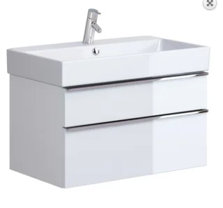 Neuesbad Serie 200 Waschtischunterschrank, B:794, T:447, H:430 mm, weiss glänzend OS581-003