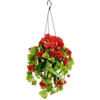 Kunstblume Geranie, OTTO home, Höhe 60 cm, Im Topf, mit Hängeampel, künstliche Geranien