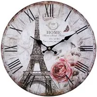 LB H&F Lilienburg Wanduhr Wandur Uhr Vintage Küchenuhr weiß schwarz lautlos stumm Shabby F (kein ohne ticken geräuschlos Landhaus Rose Antik Retro modern Vintage)